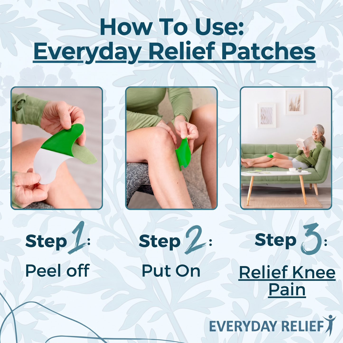 Everyday Relief Natural Knee Pain Relief Patches